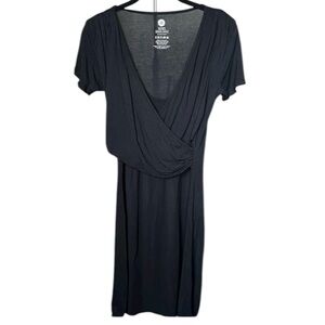 Kindred Bravely Black Midi Wrap Dress
